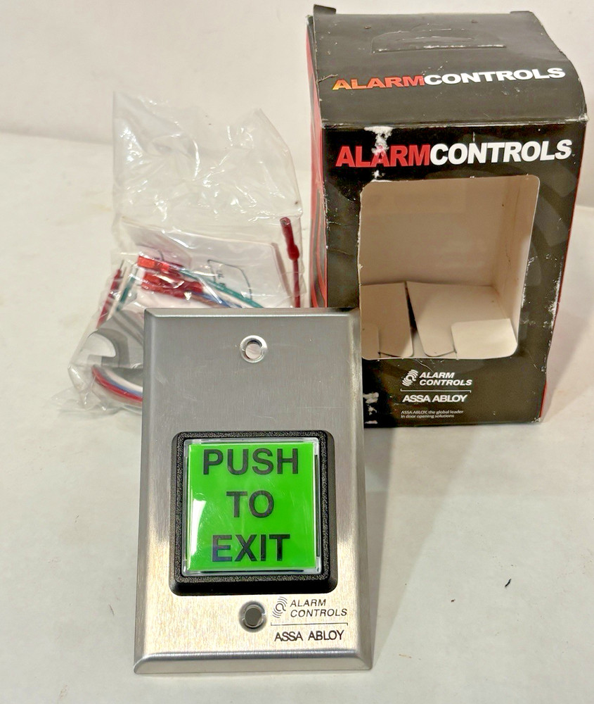 Alarm Controls Assa Abloy TS-2: Push to Exit Button 1.5” Green