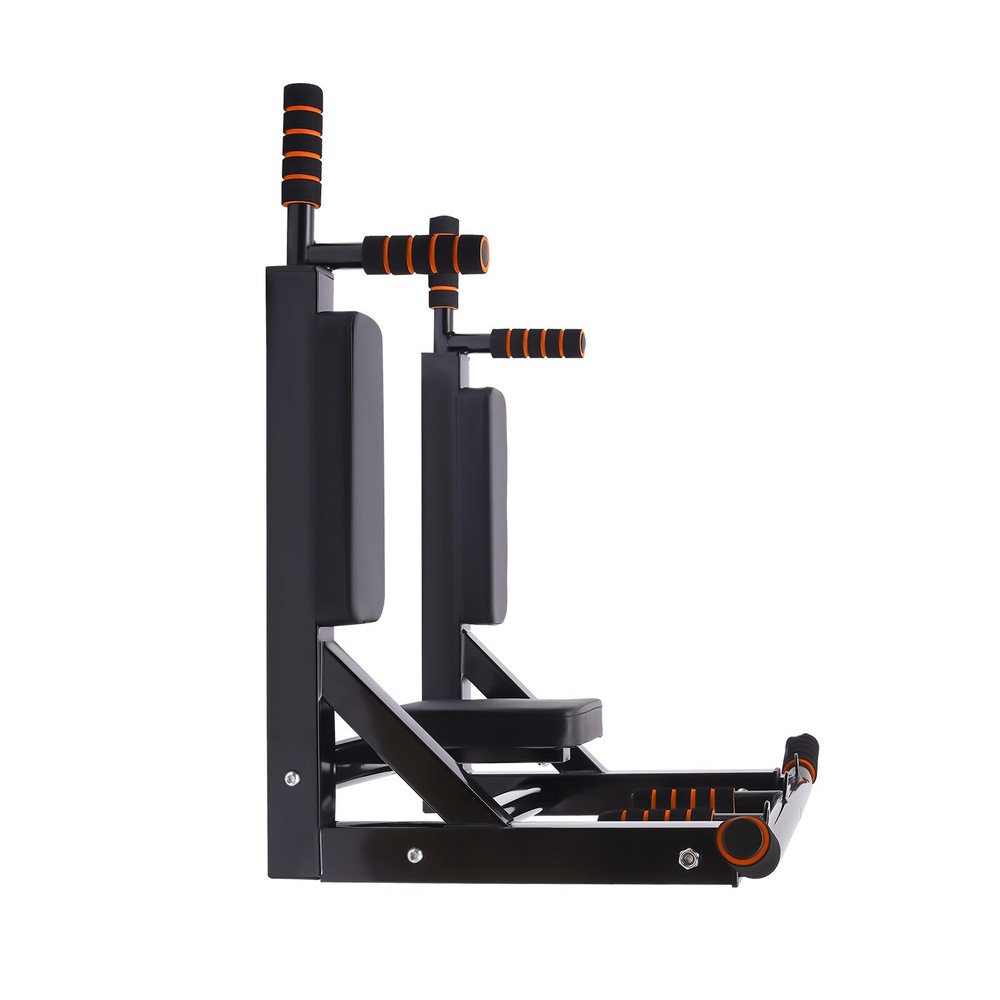 Pull Up Bar Raise Dip Station Vertical Knee Exercise Equipment Home Wall-Mount