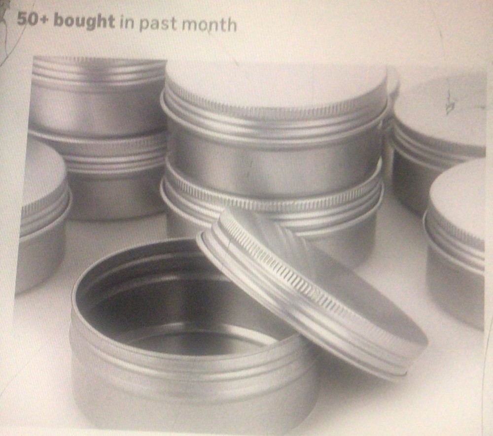 Aluminum Tin Jar Refillable Containers 2 Ounce Silver 24 Pack