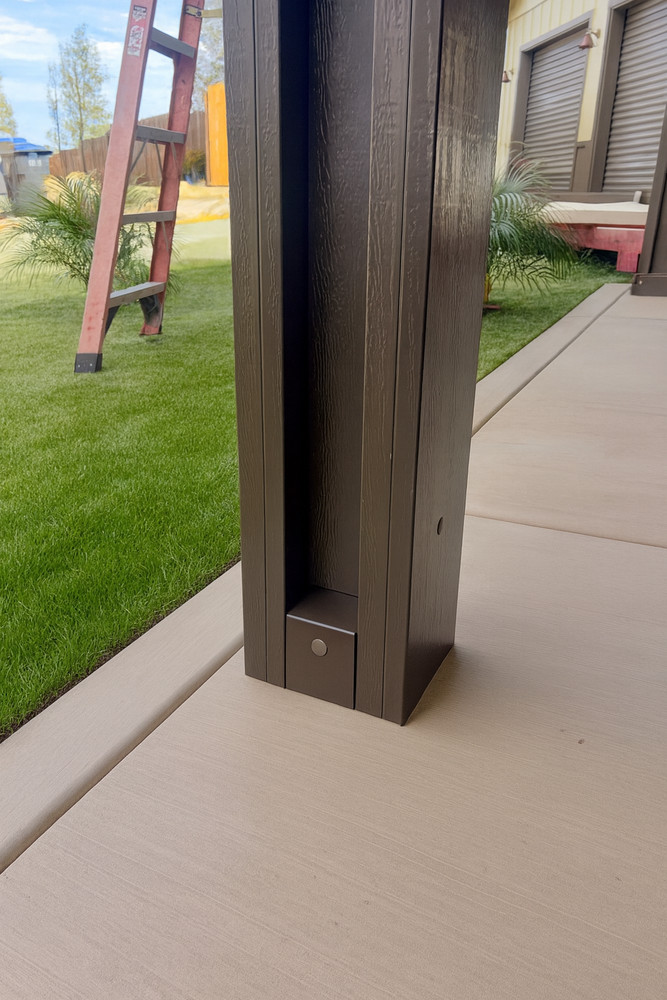 H-Post Cap™ - Aluminum Patio Cover Post Base Cap Accessory (Pair)