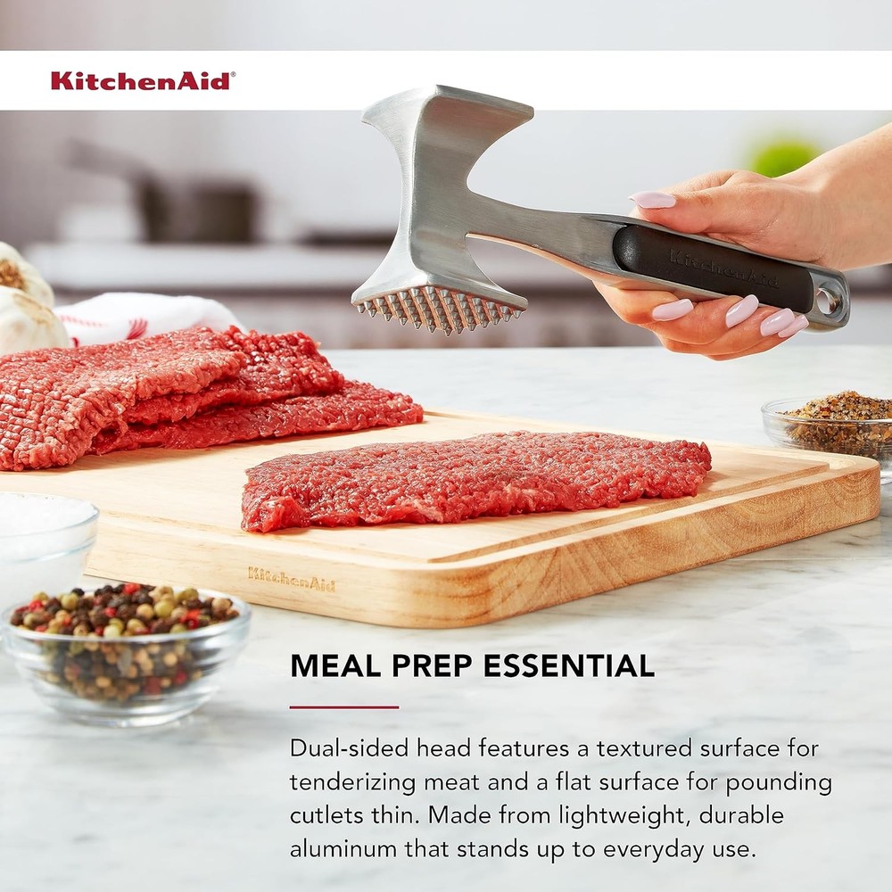 KitchenAid Gourmet Multi Sided Meat Tenderizer for Pounding One Size, Black