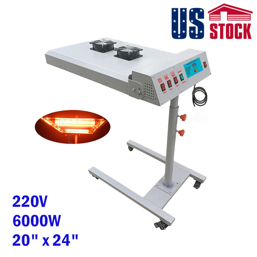 CA-PICKUP 220V 20" x 24" Automatic IR Flash Dryer with Sensor PLC Control System