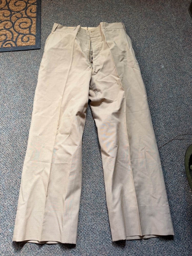 ORIGINAL WWII US ARMY OFFICER CLASS A "KHAKI" TROUSERS- SMALL 32 WAIST