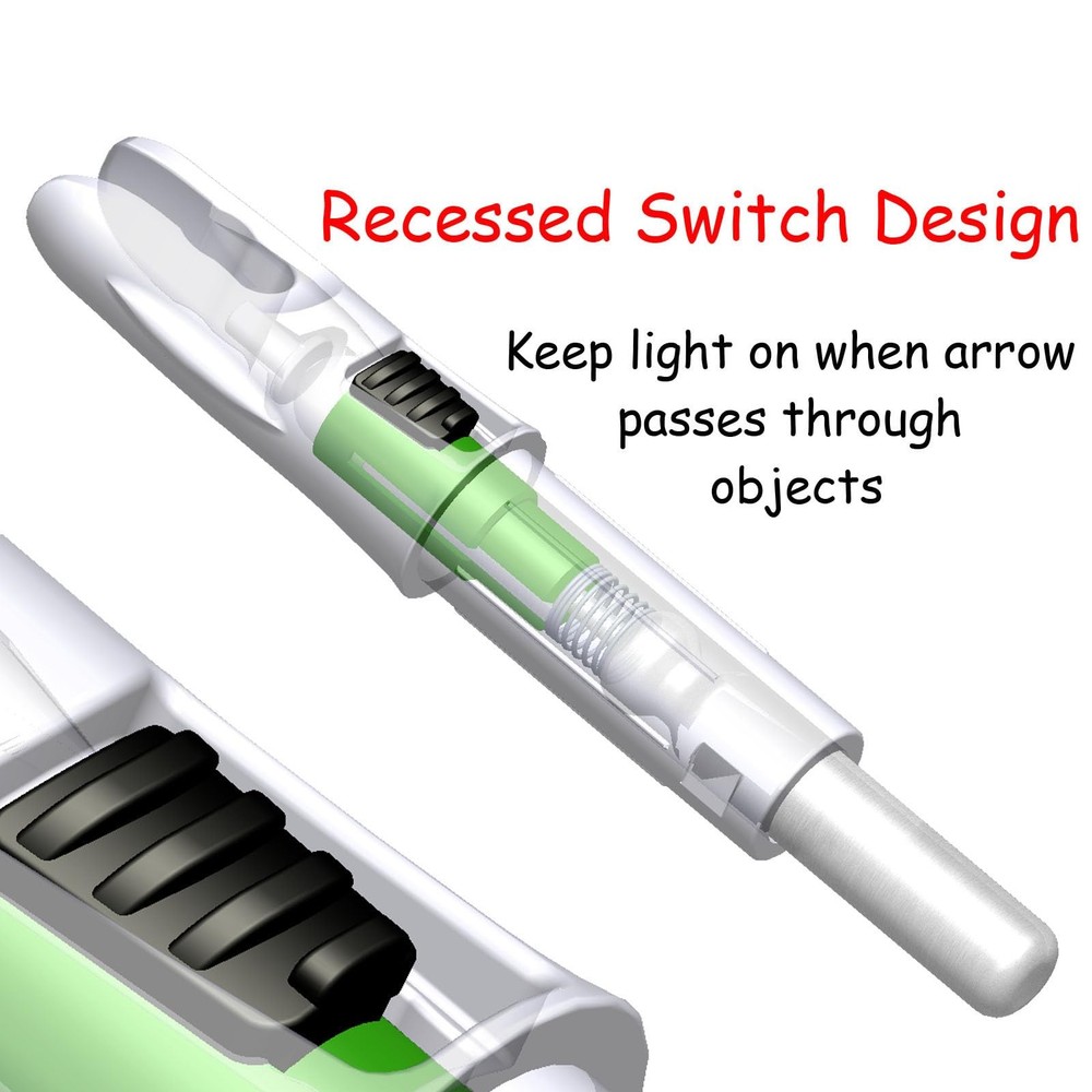 GT Lighted Nocks Arrows .246 inside Diameter Bolts On/Off Switch Light up Knocks