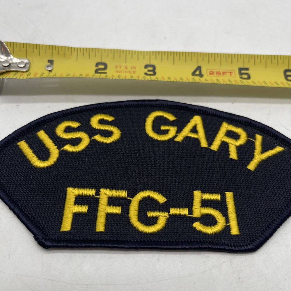 Vintage U.S. Navy USS Gary FFG-51 Naval Ship Patch Cap Shoulder Patch 6”x3”