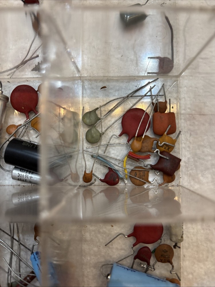 Vintage Capacitors Lot Ceramic Electrolytic Assorted Untested