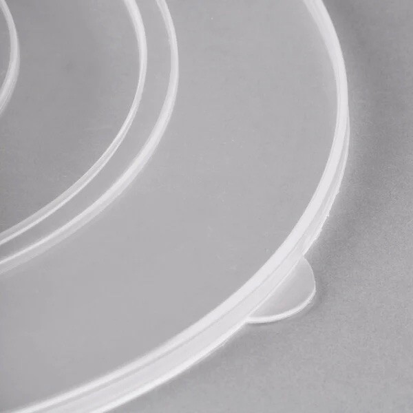 Fineline ReForm 12" Clear Flat Microwavable Plastic Catering Bowl Lid - 50/Case