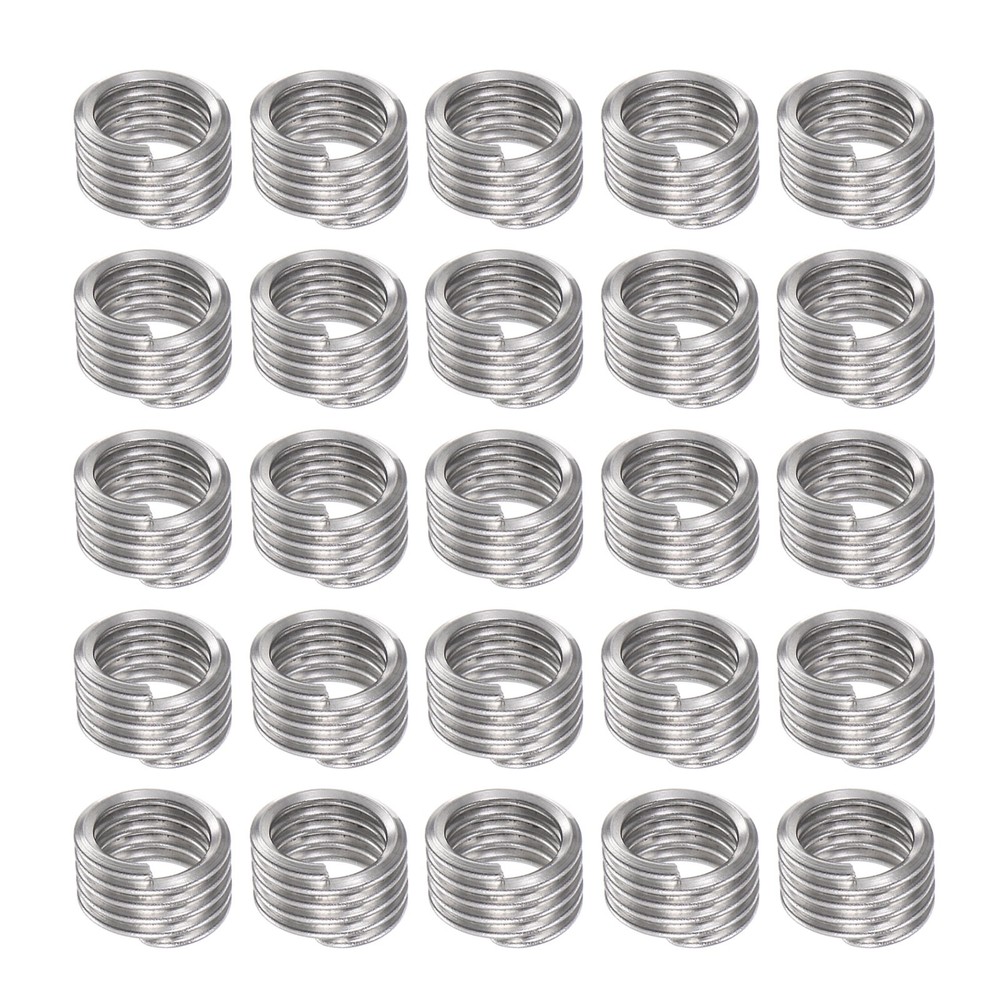 25pcs Threaded Inserts 3/8-16 UNC 1.0D Helical Stainless Steel Thread Repair