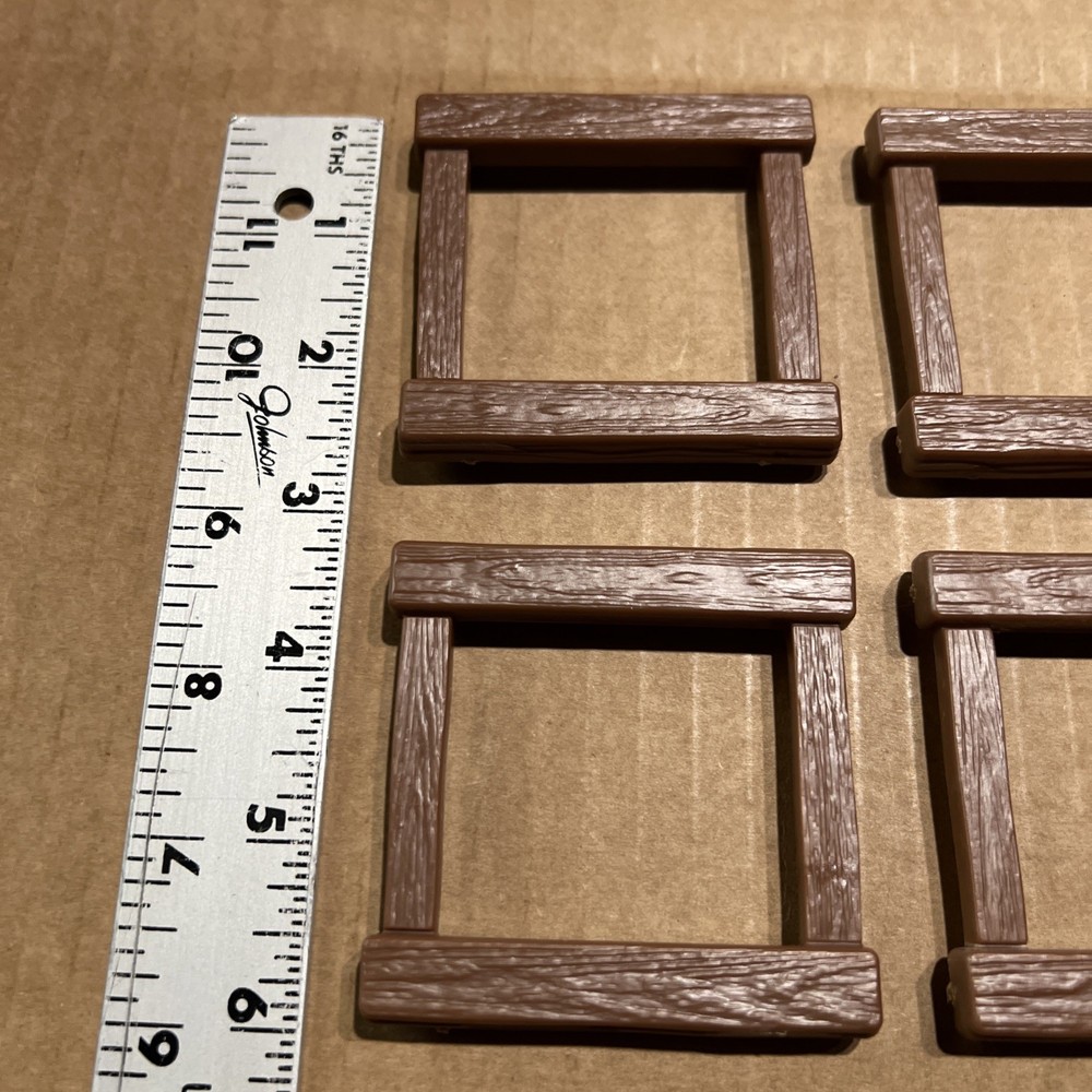 2009 Disney Store Snow White Cottage Replacement Part - (4) Window Frames - Read