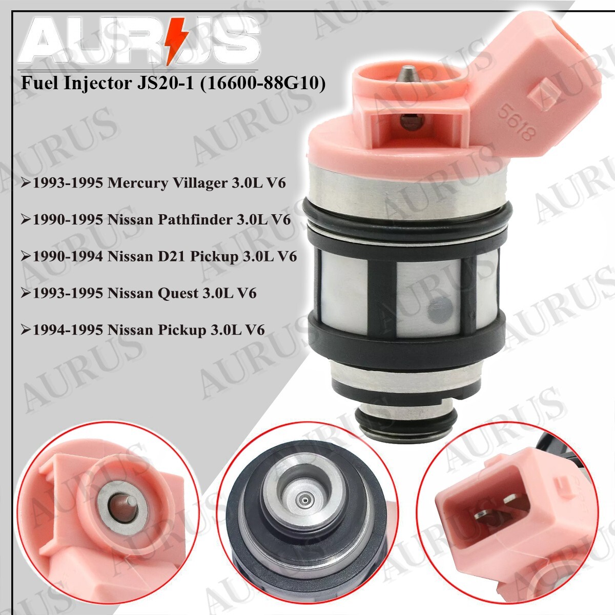 6 OEM AURUS NEW Fuel Injector for 1990-1995 Nissan D21 Quest Mercury 3.0L JS20-1