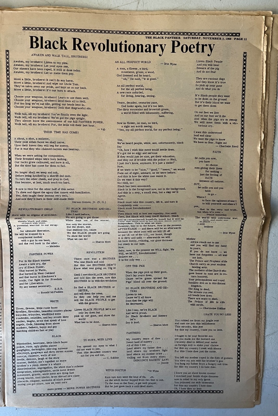 The Black Panther 1968 newspaper Political Posters Cleaver Newton Seale protest