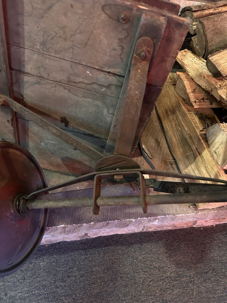 ANTIQUE WOOD RED WAGON