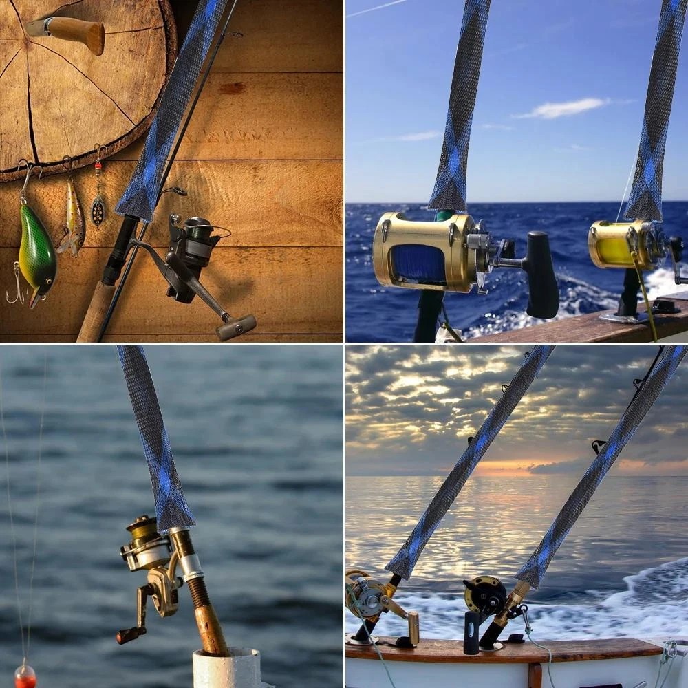 10PCS Fishing Rod Sleeve,Rod Socks for Fishing Poles, Fishing Rod Sleeves Sock C