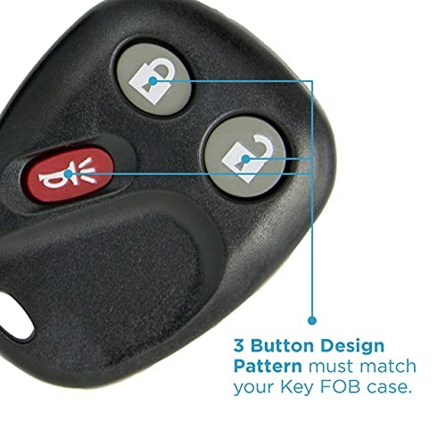 Replacement for New Shell Case and Button Pad for Remote Key Fob with FCC