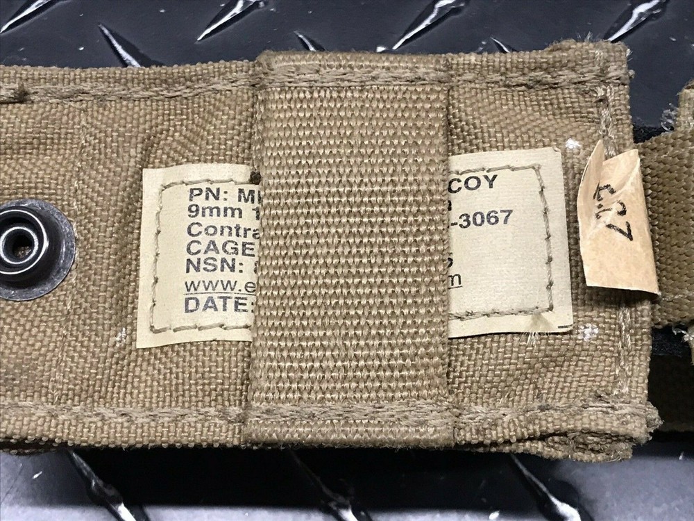 MOLLE Coyote 9mm Single Mag Pouch With Kydex insert USMC Eagle Industries