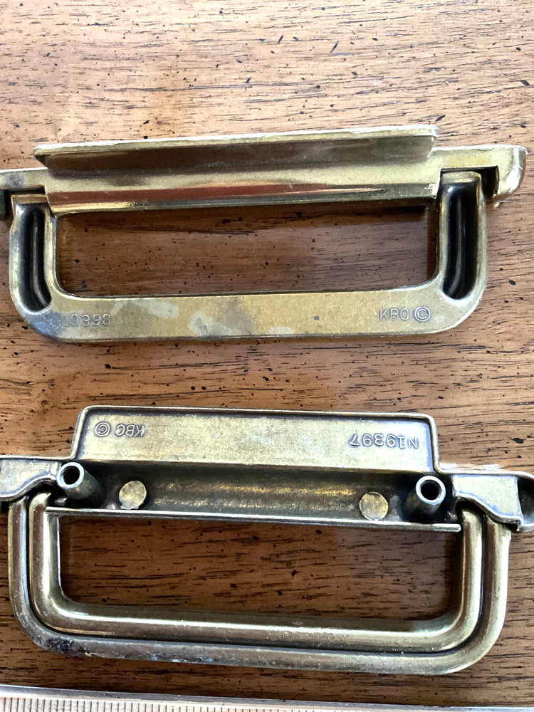 Super Cool Vintage KRC Brass Drawer Pulls - 24 available