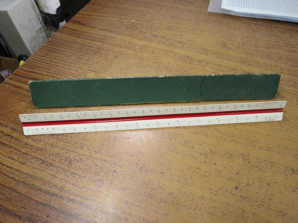 A W Faber & Castell 873C/Z2 Architect Engineering Triangular Ruler w/ box