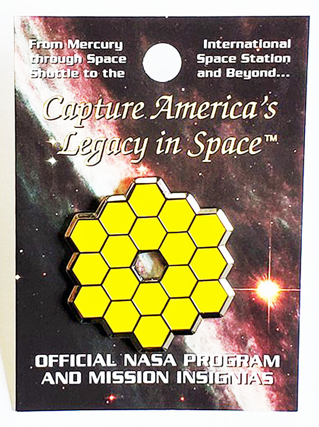 Authentic JAMES WEBB SPACE TELESCOPE - JWST - Ariane 5 -NASA ESA CSA Mission PIN