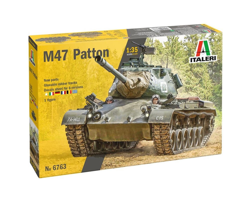 Italeri 6763 M-47 Patton, 1:35 Scale, Plastic Model Kit/Model Assembly