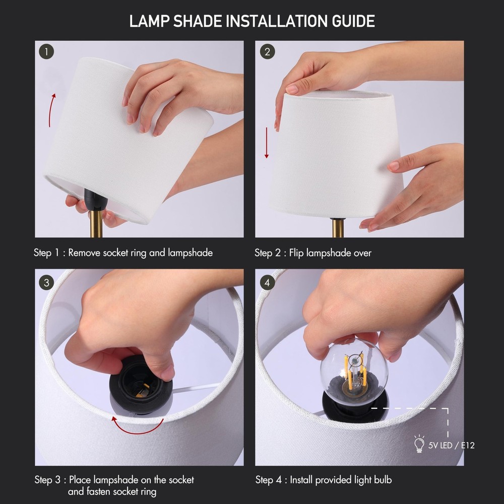 O’Bright Seraph mini – Cordless LED Table Lamp with Dimmer, Built-in