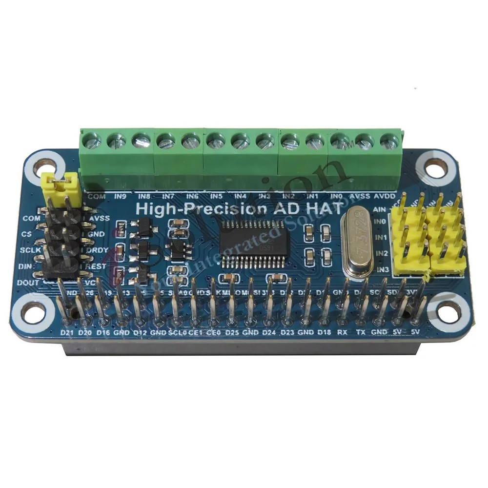 High-Precision AD HAT for Raspberry Pi Jetson Nano ADS1263 10CH 32Bit ADC Module