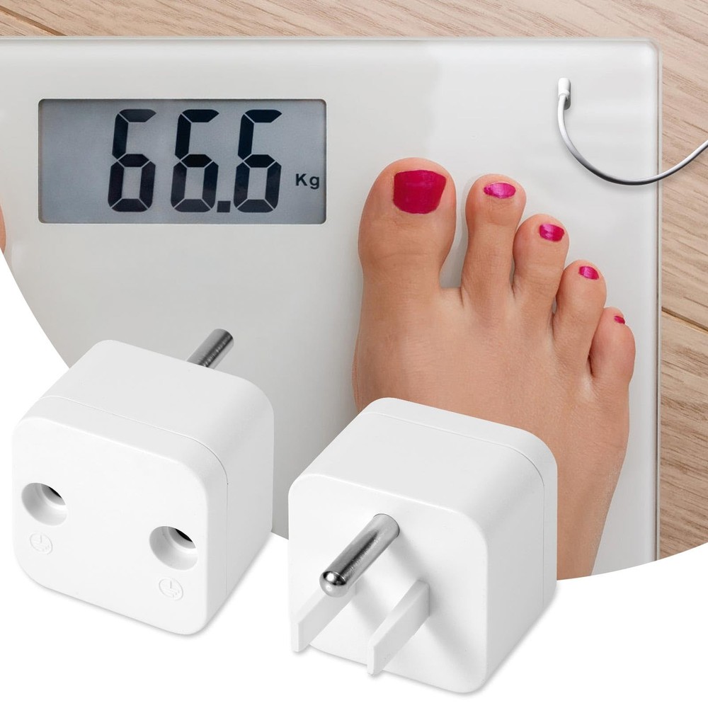 2Pcs Grounding Plug Adapter, Safety Ground Outlet Adapter Premium ABS Copper Mat