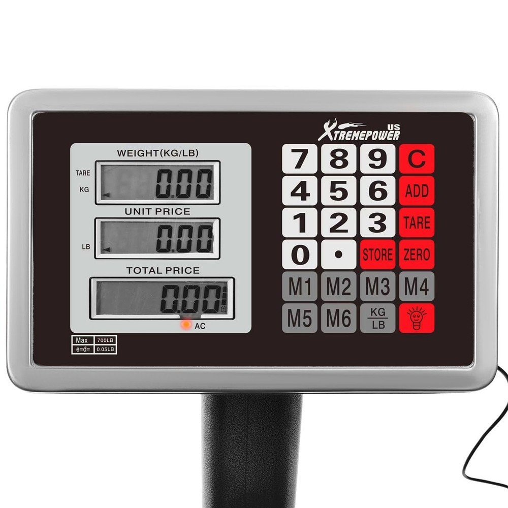 XtremepowerUS 700LB Weight Computing Postal Scale Digital Floor Large Platfor...