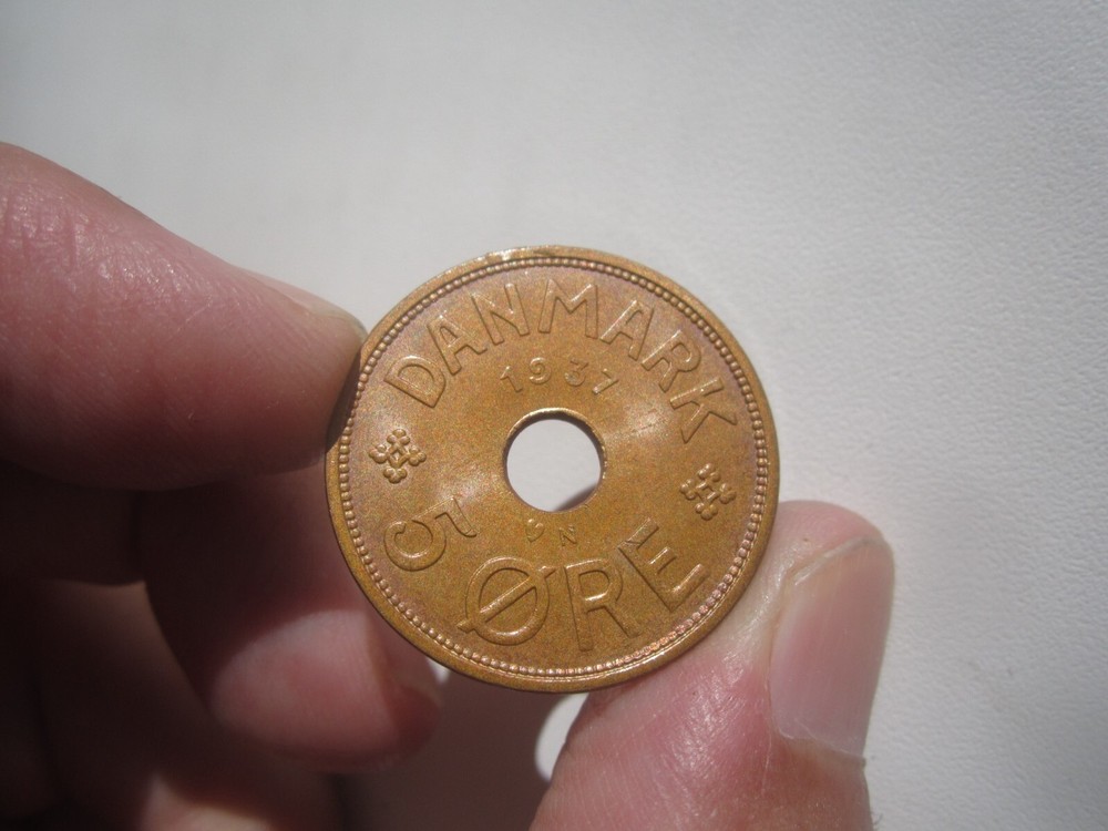 UNC 1937 DENMARK 5 ORE