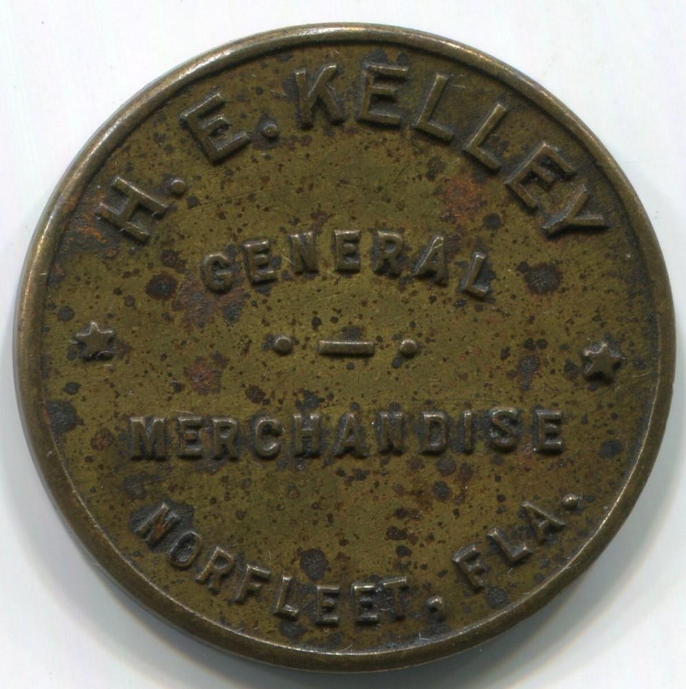 Florida, Norfleet - H.E. Kelly 10c Token RR