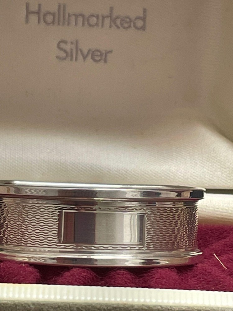 Silver Napkin holder blank cartouche