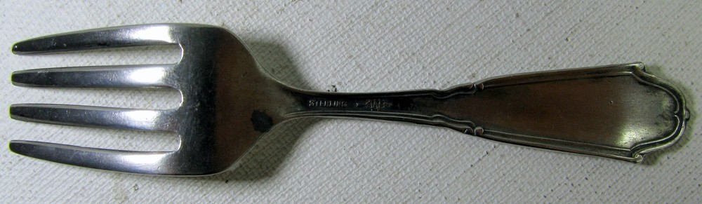 Antique WebsterSilversmiths Sterling Silver Baby Fork No Monograms