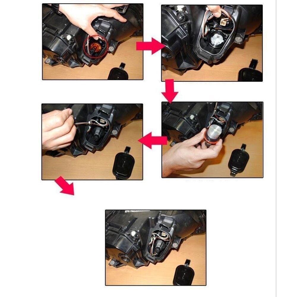 2X Angel Eyes Halo LED Lights Bulb For BMW E39 E87 E64 E63 E65 E66 E53 X5 E83