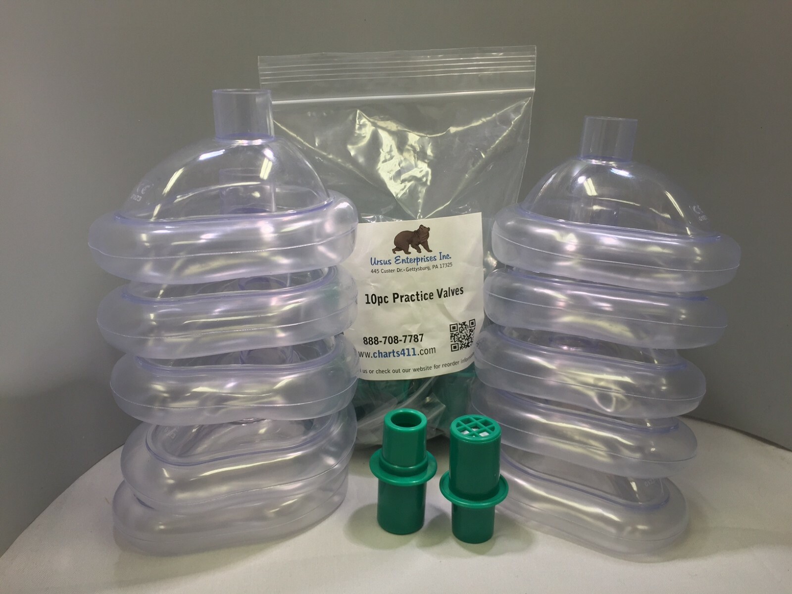 10 Adult CPR Training Mask With 10 Valves