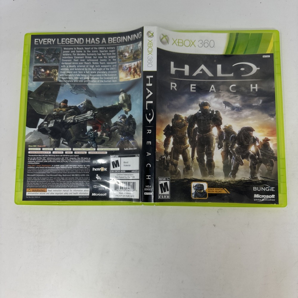 Xbox 360 Halo Reach Case Only