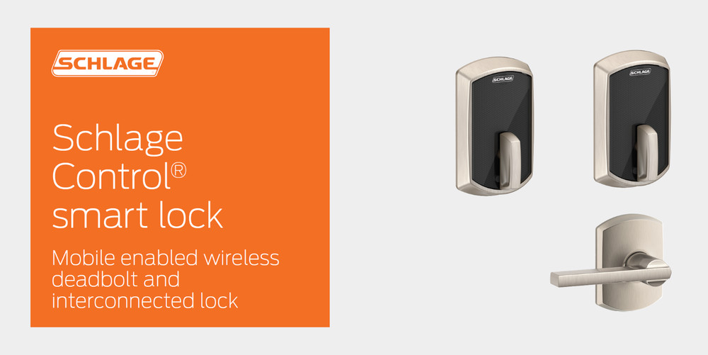 Schlage Control Mobile Enabed Smart Lock FE410 Greewich 619 626