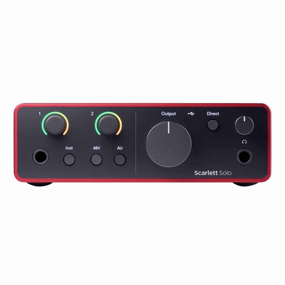 Focusrite Scarlett Solo Studio Interface Bundle w Microphone, Headphones & Stand
