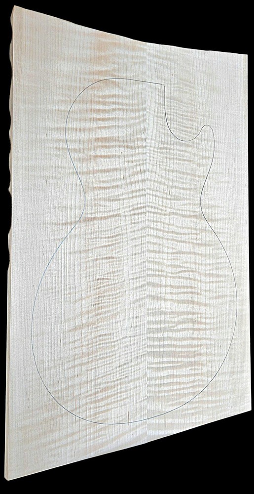 Figured 4a curly maple droptop glued guitar top