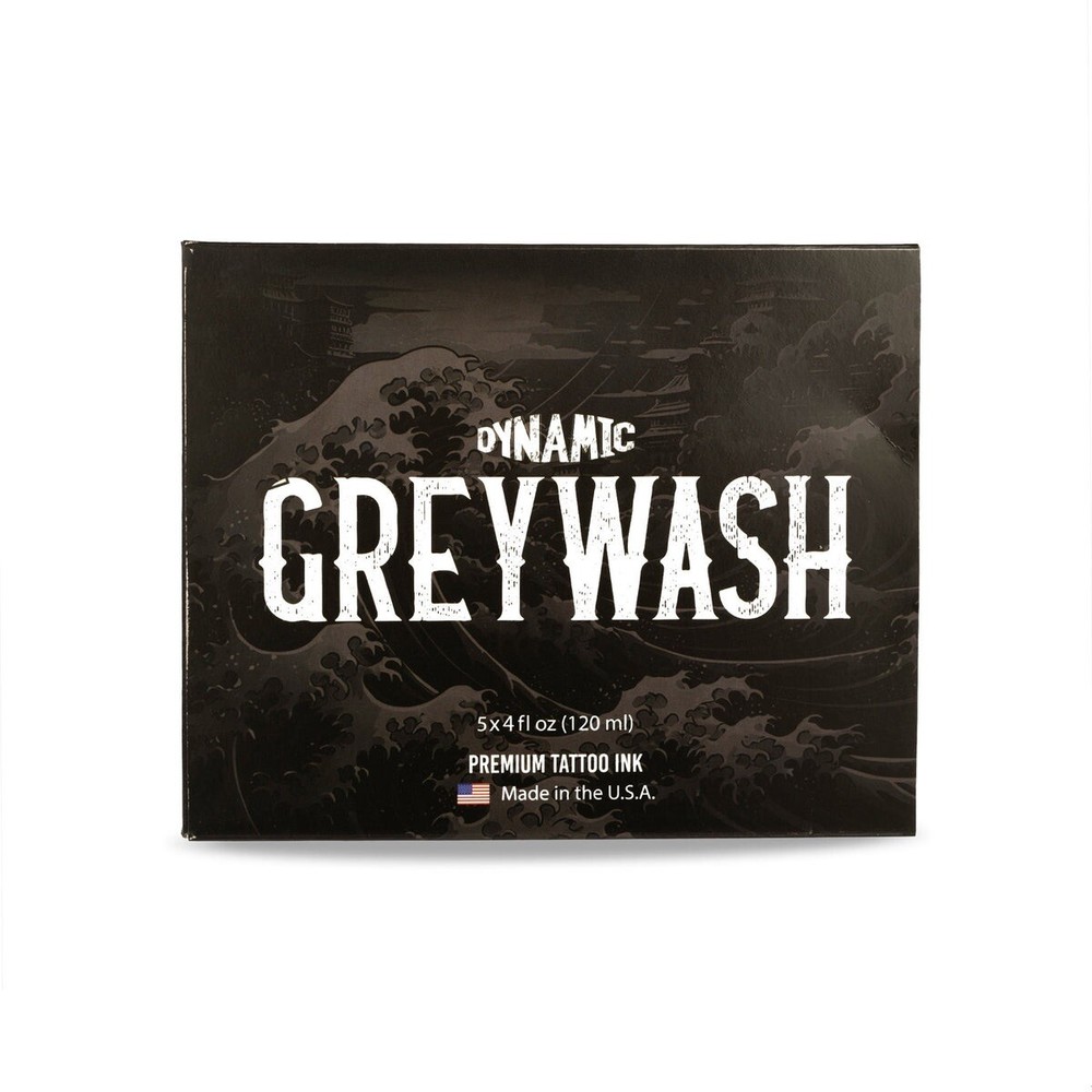 Dynamic Greywash Tattoo Ink - 4 oz. Bottle Set Mixing Solution Included.