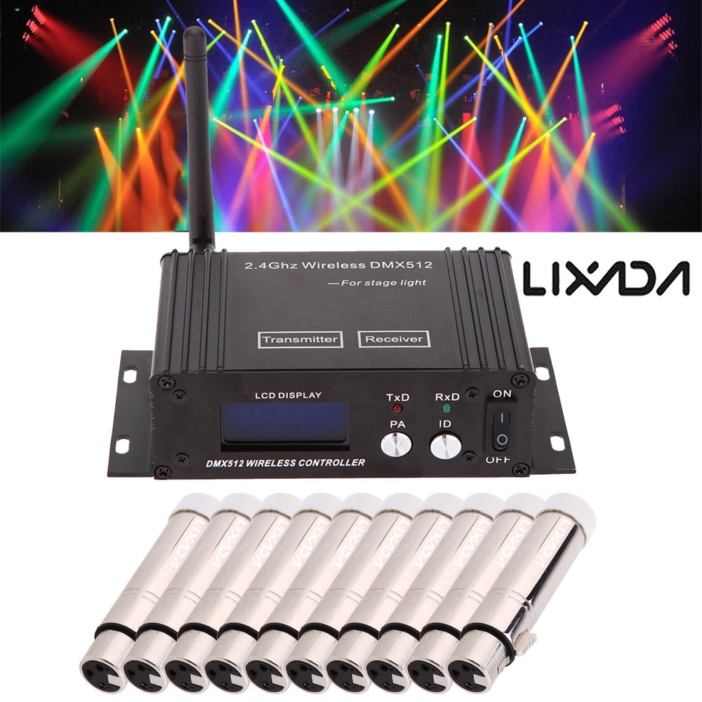 2.4G Wireless DMX Controller Transmitter Receiver Repeater For Stage Light D6K4