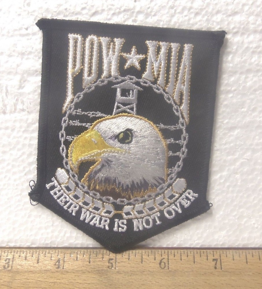 Large POW * MIA - Their War is Not Over Embroidered Patch