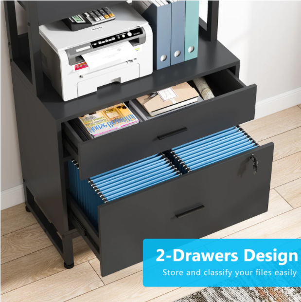 Cabinet Bookshelf Size Filing Vertical Storage Black Open Drawers Basic Shelving