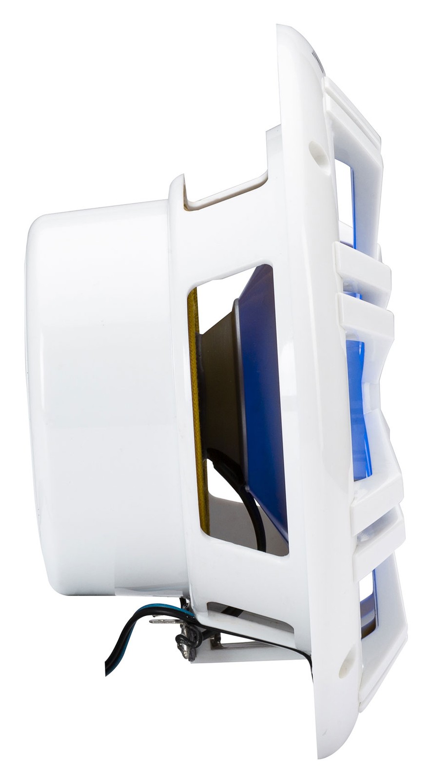 Kicker 51KM604WL KM60 6.5" Marine Speakers w/RGB LEDs, White, 4-Ohm Boat Stereo