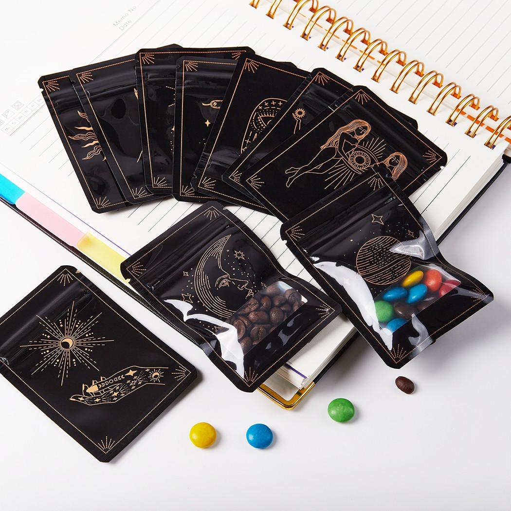 100pcs Resealable Mylar Bags, 7X10cm Smell Proof 1g Flower Storage Bag