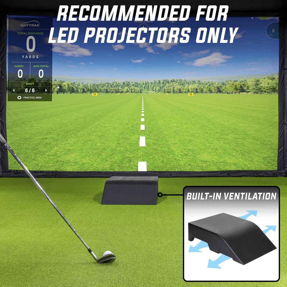 Sophisticated Floor Projector Cover for LED Golf Simulators – No Assembly Needed