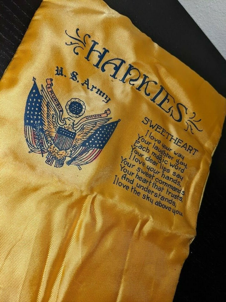 Original WW2 U.S. ARMY "Sweetheart" Gift Cloth Hankie Holder
