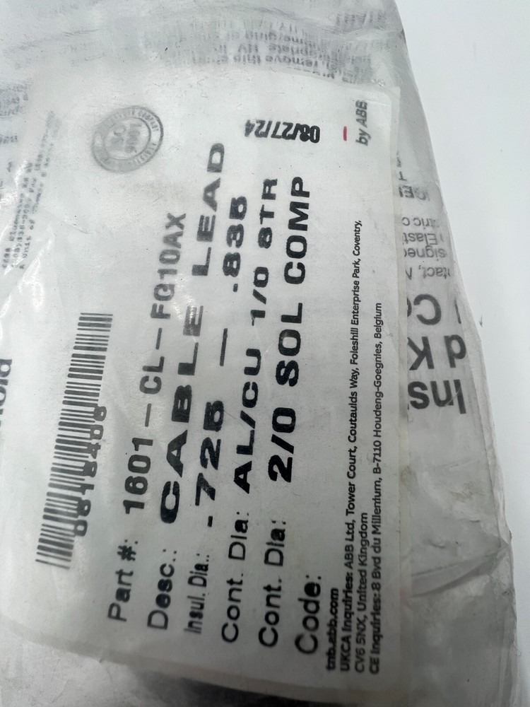 Elastimold 1601-CL-FG10AX Cable Lead, .725-.835 Insulation Diameter