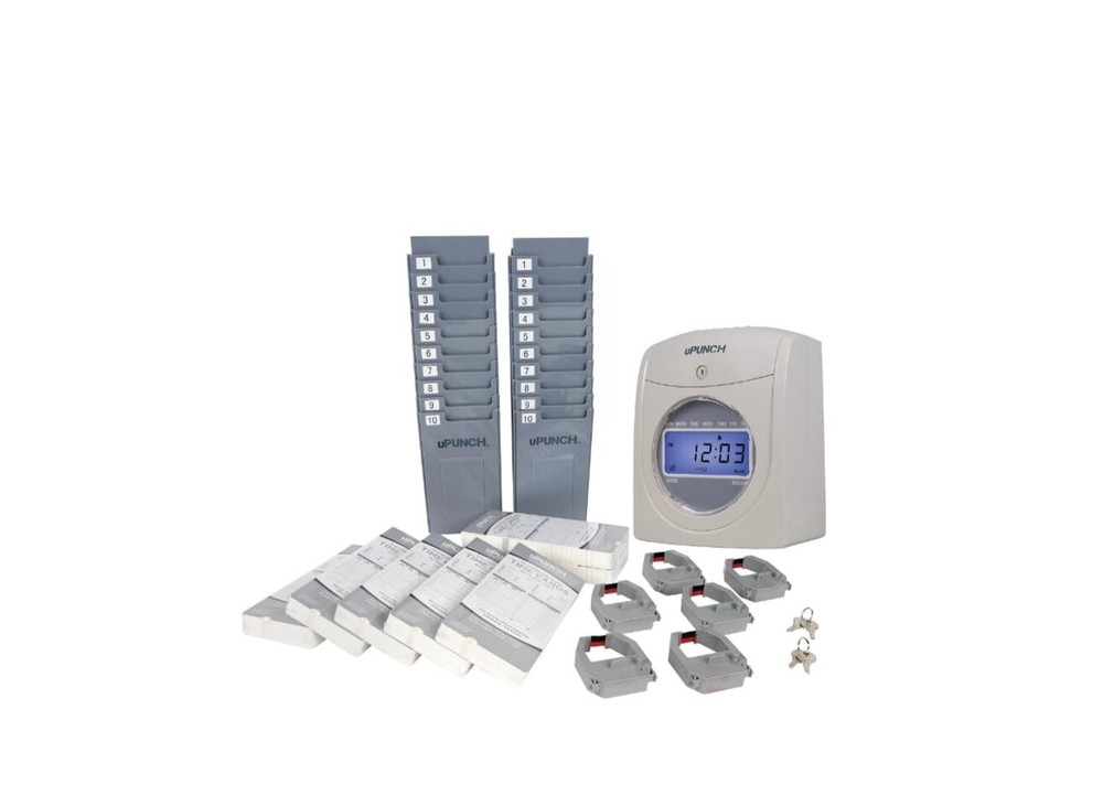 UPunch™ UB2000 Electronic Calculating Punch Card Time Clock Bundle