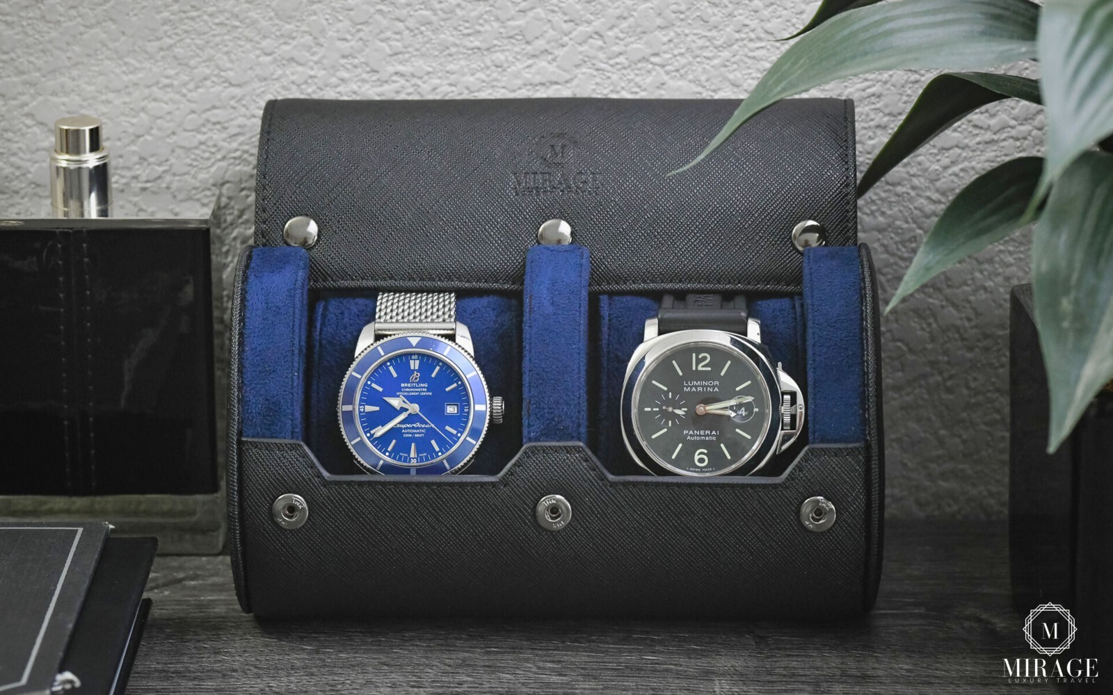 Leather Watch Travel Case for Men - Watch Rolls Full Grain Genuine Leather