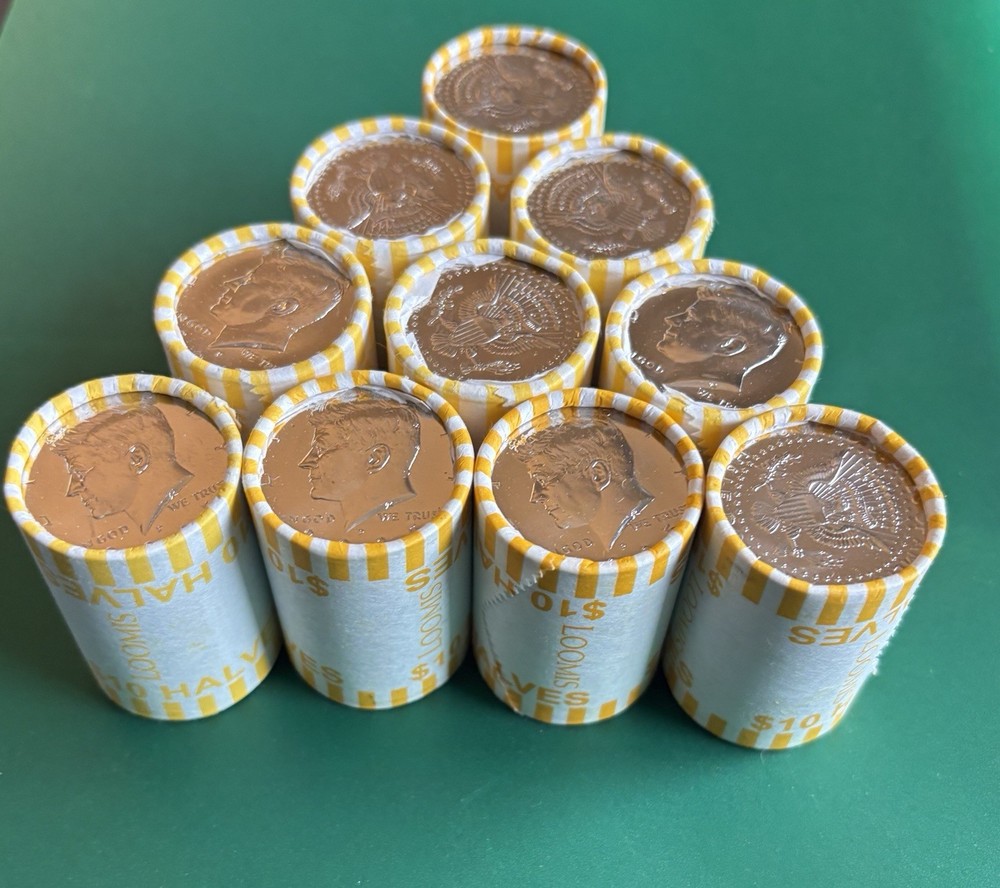 2025 P Kennedy Half Dollar Roll - 10 Uncirculated Half Dollar Rolls
