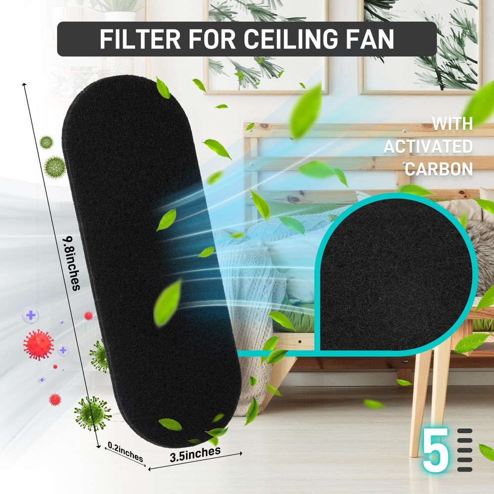 MODIGT Ceiling Fan Filter Pad Lightweight Does Not Affect Fan Speed & Airflow